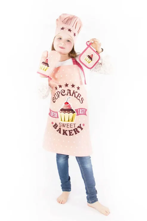 Unichef Cupcakes set cuisine enfant 4 pièces rose