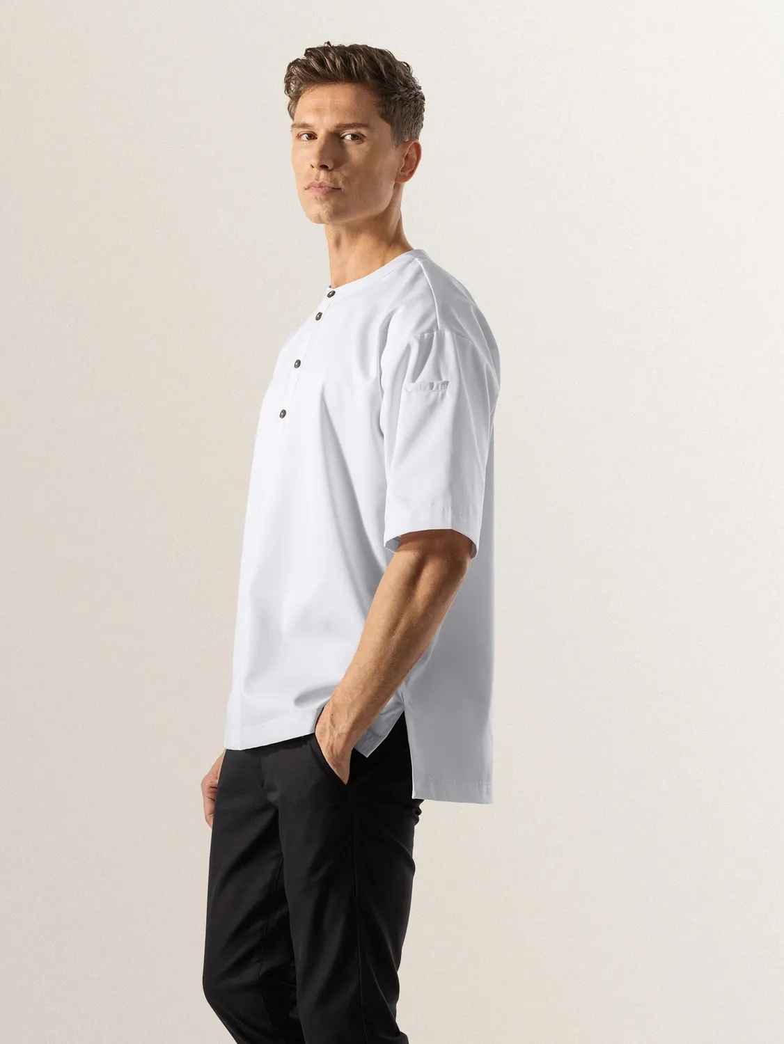 Le Nouveau Chef Gorgio veste de cuisine manche courte oversize