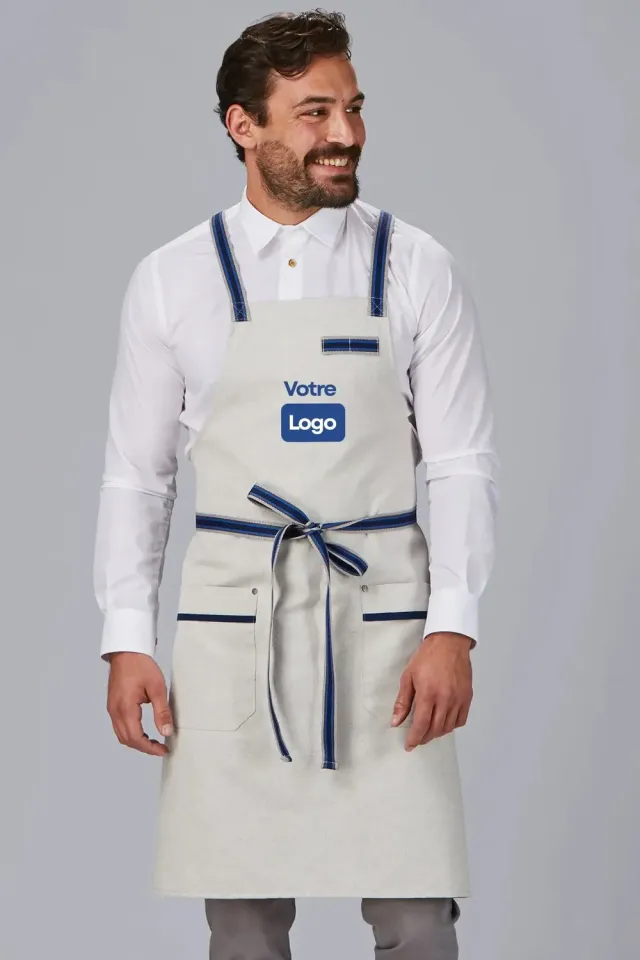 Tablier bavette Unichef Panama pro personnalisable résistant