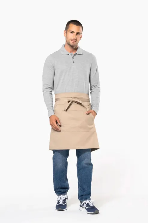 Unichef tablier mi-long double poche coton personnalisable