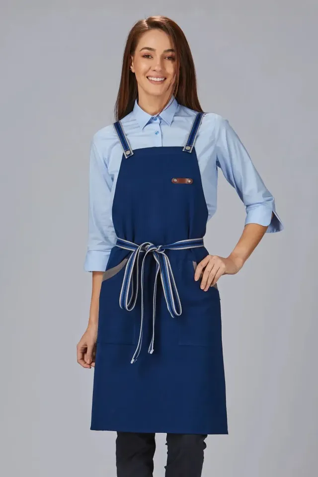 Unichef APPAREL STRIPED PETO tablier de cuisine bicolore 86×74 cm
