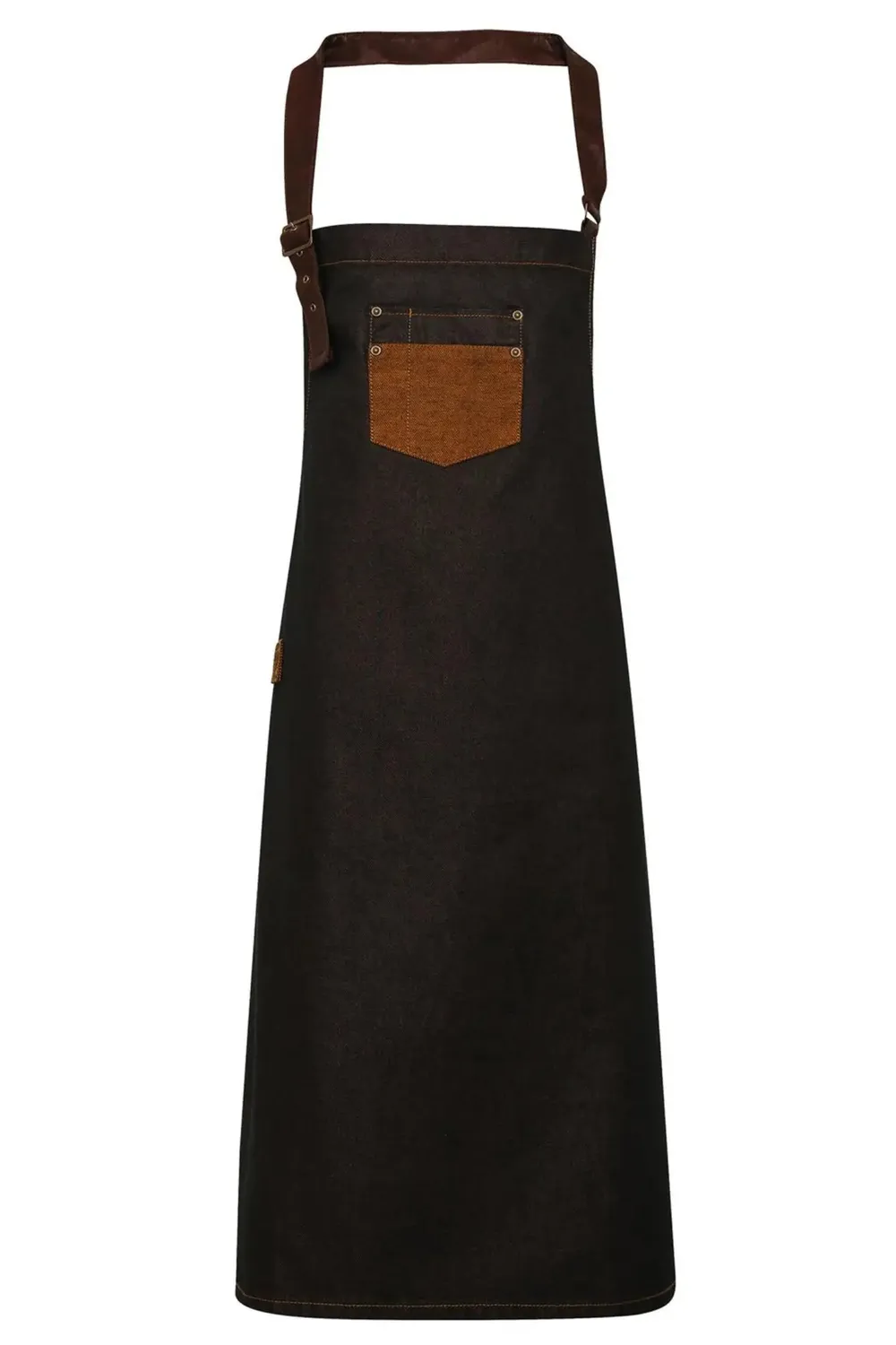 Unichef Division tablier bavette denim ciré vintage