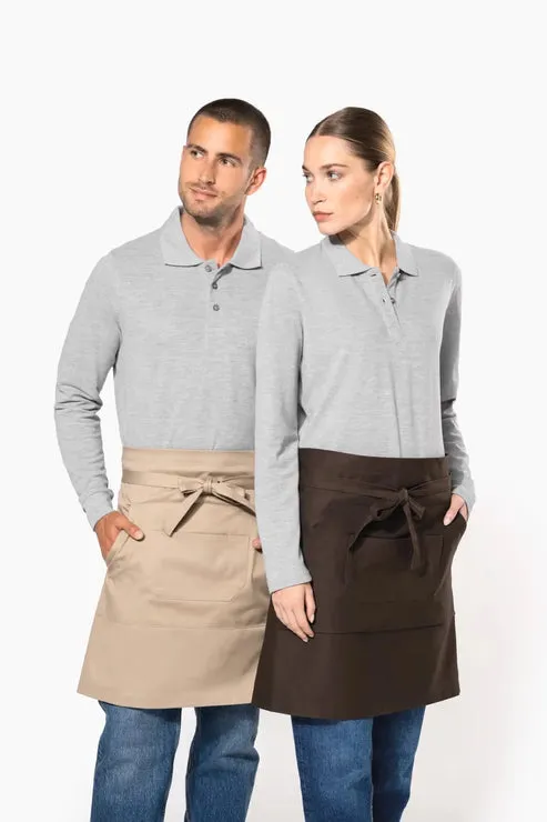 Unichef tablier mi-long double poche coton personnalisable