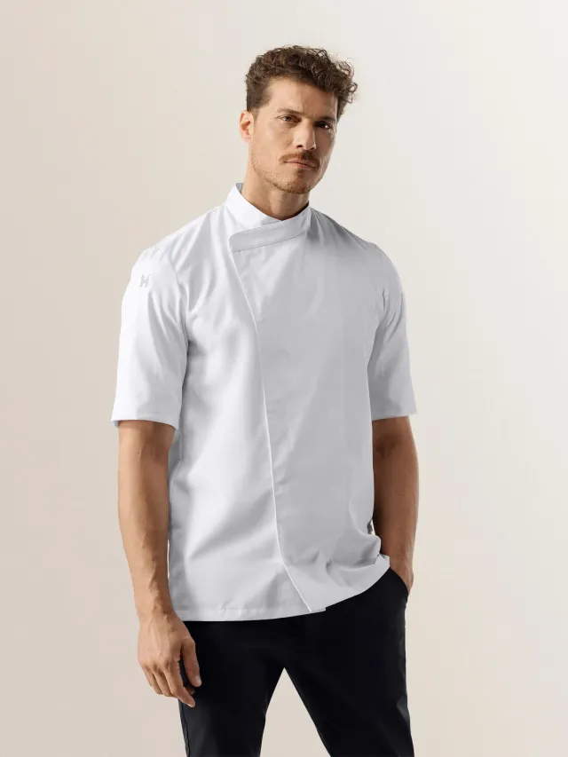 Le Nouveau Chef Bastien Blanc veste de cuisine manche courte