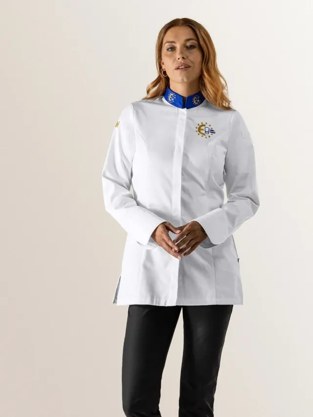 Le Nouveau Chef Euro-Toques Venus veste cuisine femme blanc