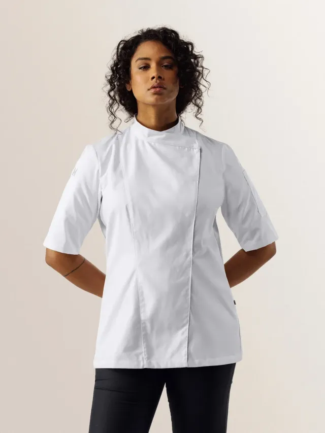 Le Nouveau Chef Brunelle veste cuisine blanche manche courte