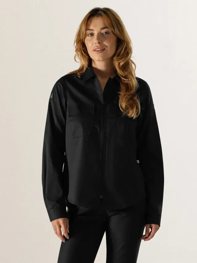 Le Nouveau Chef Mila veste cuisine femme cintrée zip