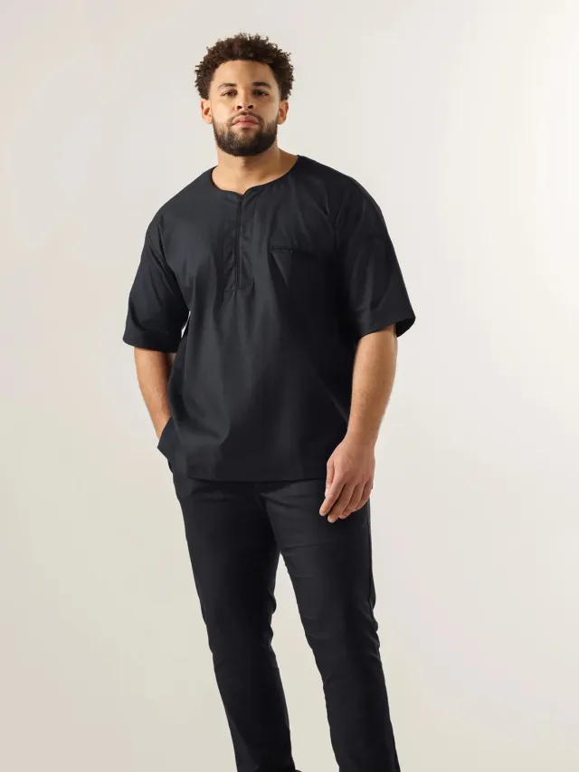 Le Nouveau Chef Norian Noir veste cuisine manche courte