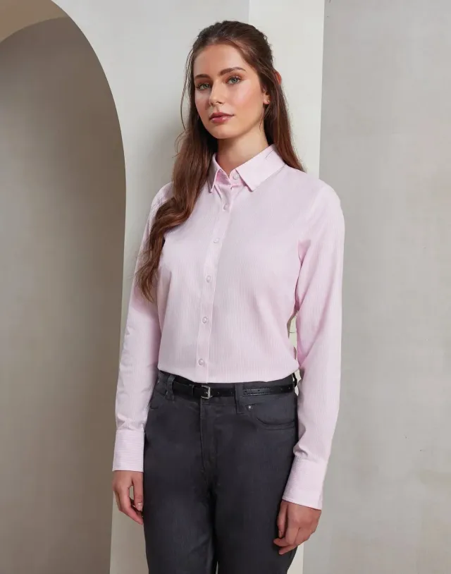 Unichef chemise Oxford femme rayée coton