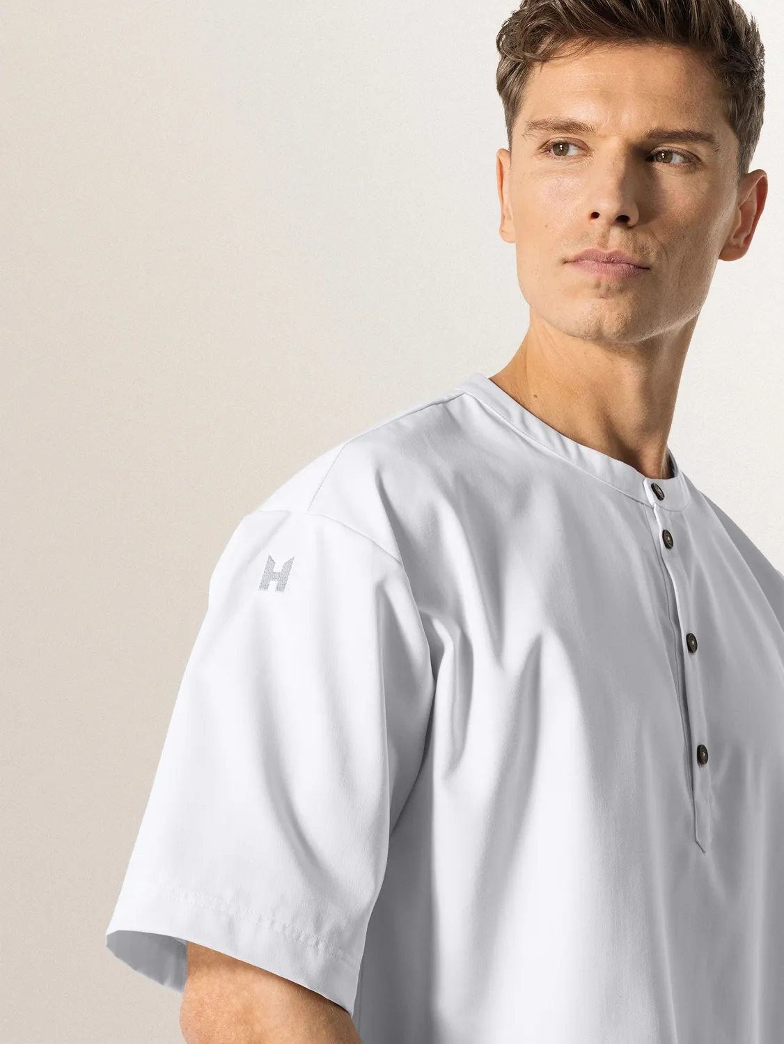 Le Nouveau Chef Gorgio veste de cuisine manche courte oversize